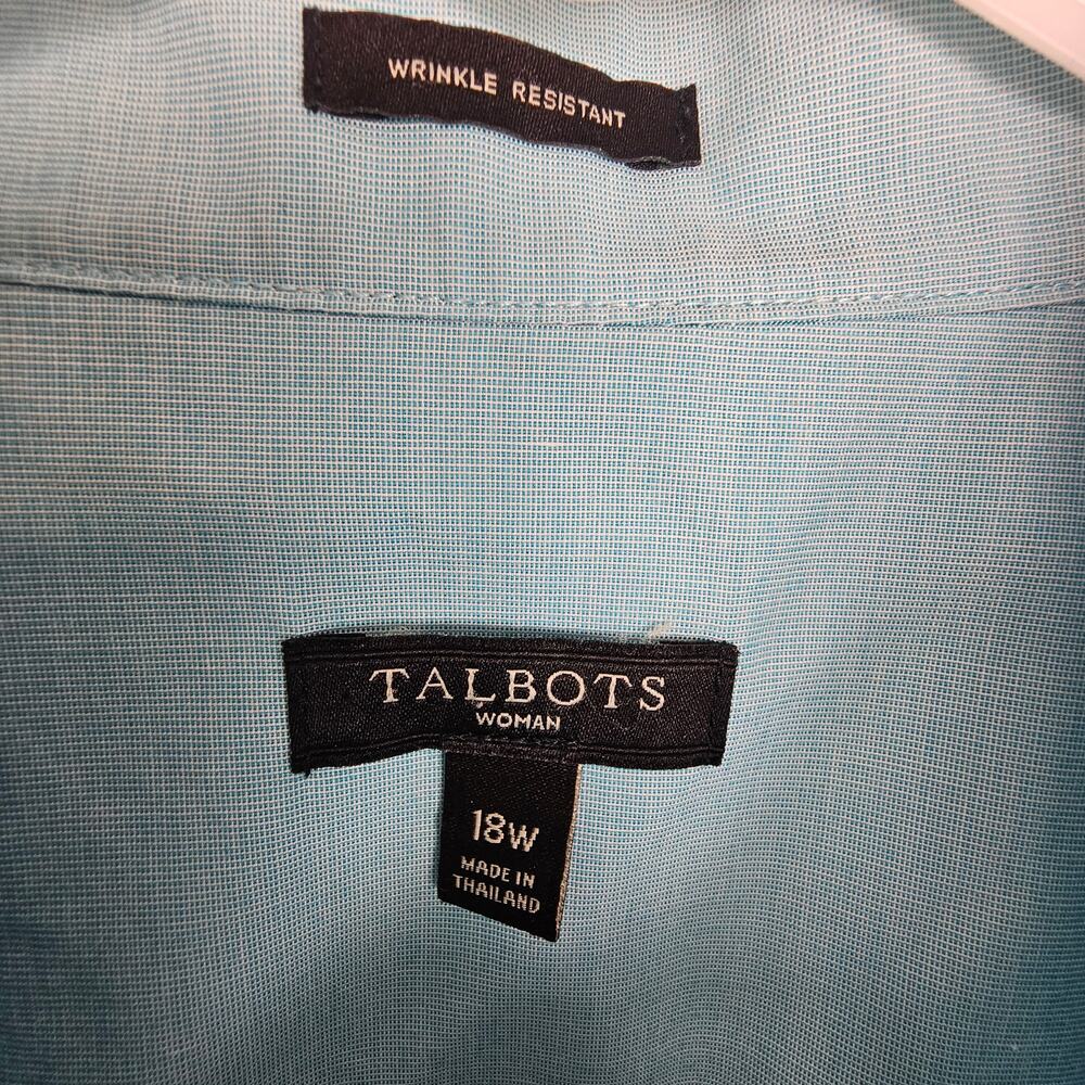 Talbots Pleated Front Button Up Blouse Office Cas… - image 5